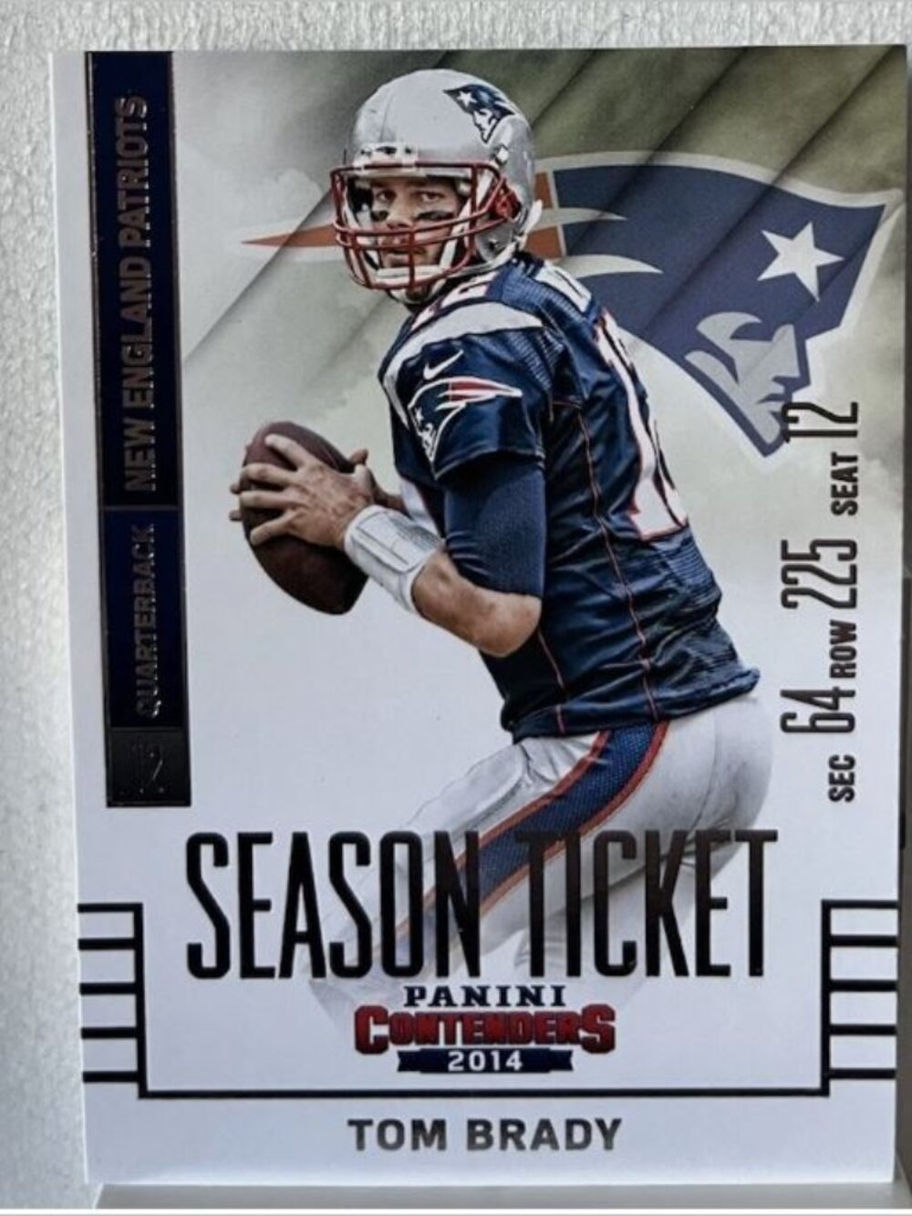 TOM BRADY -New England Patriots- 2014 Panini Contenders Season Ticket Card#67